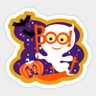 BOO! a ghost Sticker